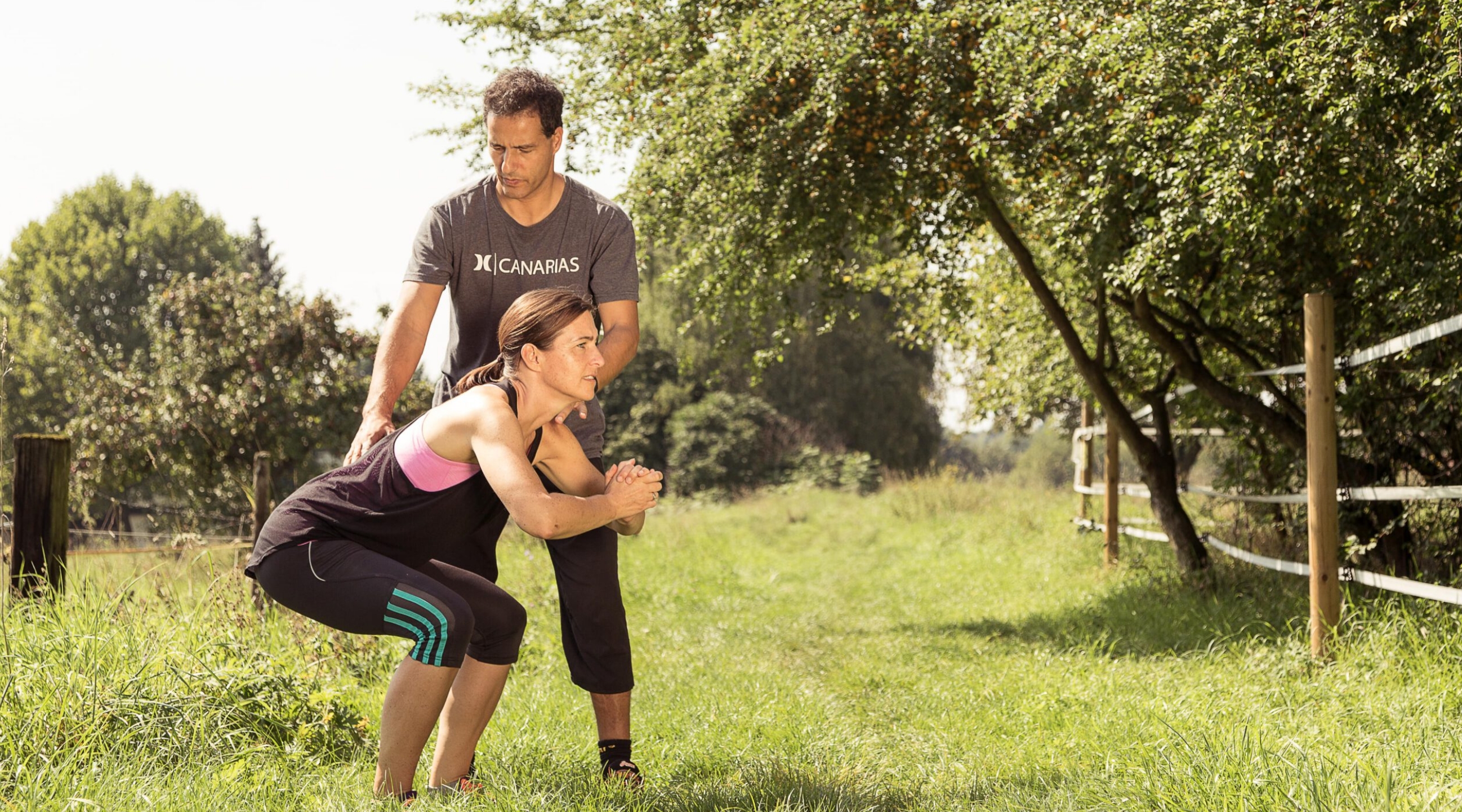 Heike Cabrera beim Training im Freien.